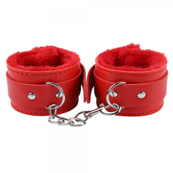 Esposas De Mano En Ecocuero Rojo