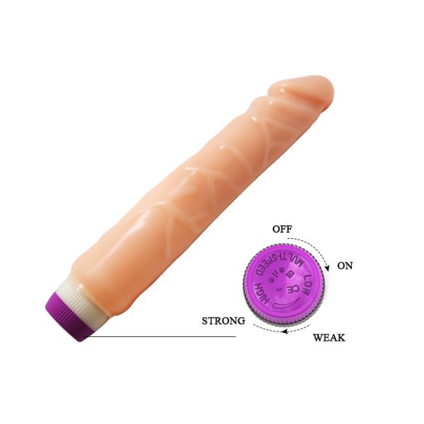 Vibrador Recto Con Venas Realista Piel