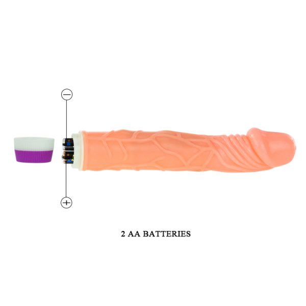 Vibrador Realista Piel Curvo En Punta