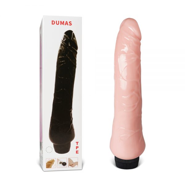 Gran Vibrador Siliconado Recto Piel COD011