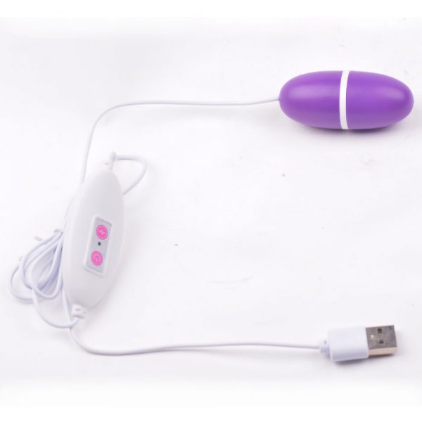 Mini Huevo Vibrador Enchufable Vía USB Púrpura