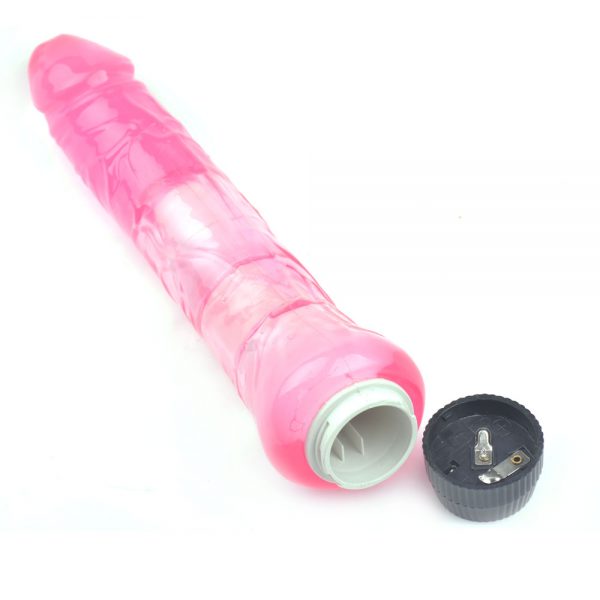 Gran Vibrador Siliconado Curvo Jelly