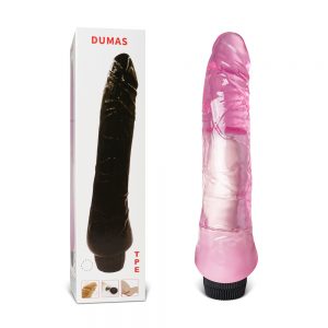 Gran Vibrador Jelly Recto Rosado 011P