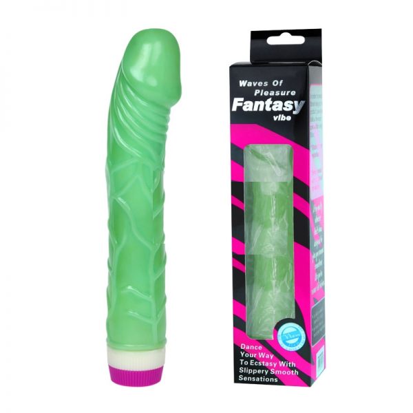 Vibrador Realista Verde Curvo En Punta