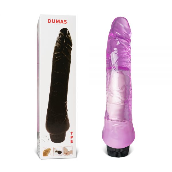 Gran Vibrador Jelly Recto Púrpura COD011Z