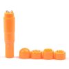 Mini Vibrador Clitorial 4 Cabezales Naranjo
