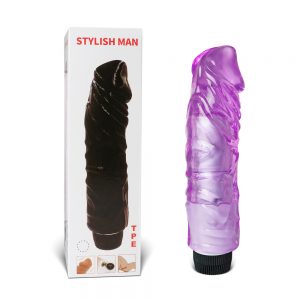 Vibrador Diseño Grueso Jelly Púrpura COD10Z