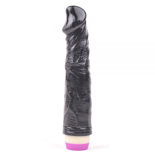 Vibrador En Diseño Americano Jelly Negro Transparente