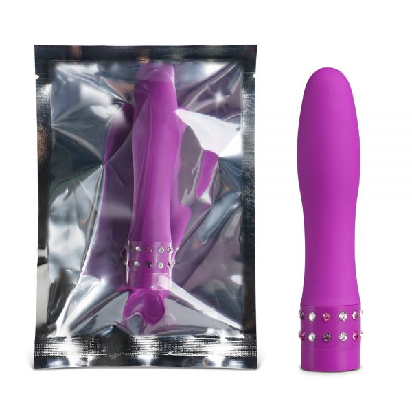 Mini Vibrador Con Joyas De Fantasía Púrpura