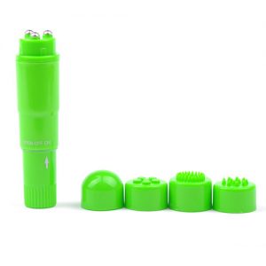 Mini vibrador clitorial 4 cabezales Verde
