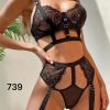 Conjunto De Dos Piezas Con Portaligas NEGRO COD739