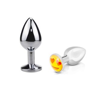Dilatador Anal Metalico Emoji "Heart Eyes"
