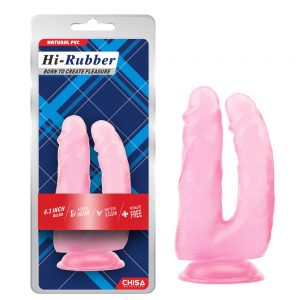 Consolador Doble Penetración Hi Rubber - Pink