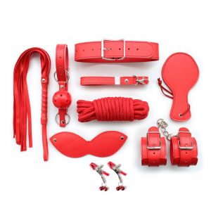 Kit Bondage Rojo De 8 Piezas