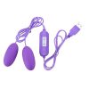 Mini Huevo Vibrador Enchufable Vía USB Doble Púrpura