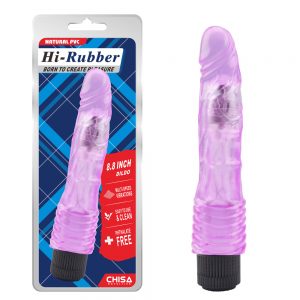 Vibrador Hi Rubber 8.8 Inch Dildo - Purple