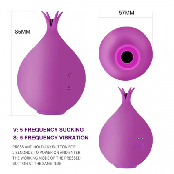 Succionador y Vibrador Recargable "The Love Of Onion"