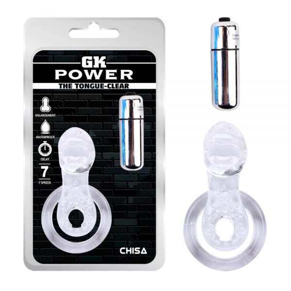 Anillo Vibrador 7 Velocidades (Lengua y Micro Estimuladores) Transparente