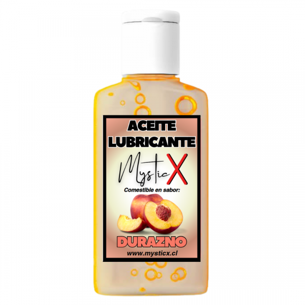 Aceite Lubricante Comestible Mystic X Durazno 60 ml.