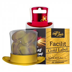 Bolas Lubricantes Anales "Facilit Gold Label" 3 en 1 (6 Bolitas)
