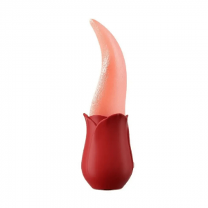 Rosa Con Lengua Vibradora Recargable