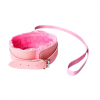 Collar Sado De Ecocuero Con Interior Felpudo Rosado