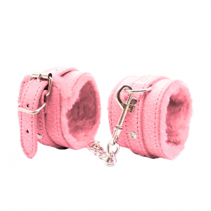 Esposas De Ecocuero Negras Para Muñecas (COLOR ROSADO)