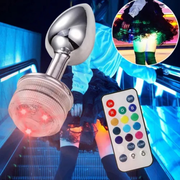 Plug Anal Metalico Con Luz Led M