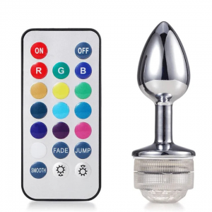 Plug Anal Metalico Con Luz Led S