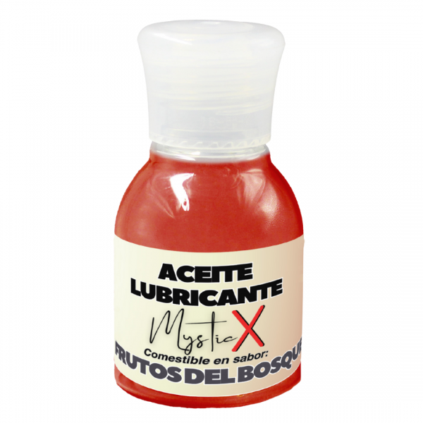 Aceite Lubricante Comestible Mystic X Frutos Del Bosque 30 ml.