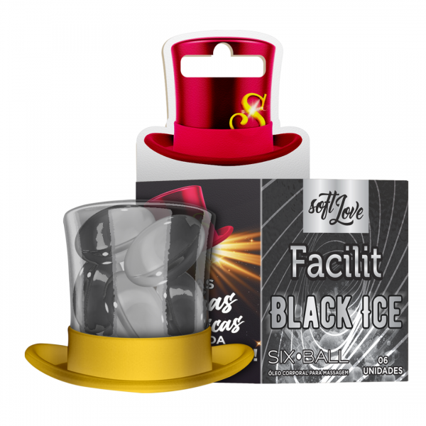 Bolas Lubricantes Anales "Facilit Black Ice" (6 Bolitas)