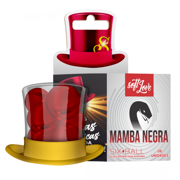Bolas Lubricantes Multisensaciones "Mamba Negra" (6 Bolitas)